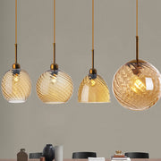 Creative Simple Glass Multi-shape Pendant Lights For Kitchen Island