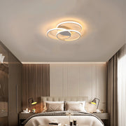 Modern Minimalist Creative White Multi-ring Living Room LED Dimmable Ceiling Lights