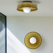 Glass Round Flush Mount Kitchen Flush Ceiling Light