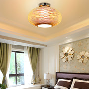 Eco-Friendly Bamboo Woven Ceiling Light for Bedroom