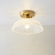 Vintage Glass Semi Flush Ceiling Lamp