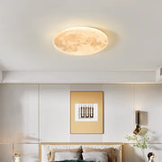 Nordic Round Moon Flush Mount Dimmable Ceiling Light