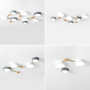 Nordic Modern Multi-Head LED Living Room White Ceiling Light