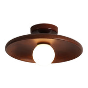 Nordic Wood Minimalist Round Hallway Ceiling Light