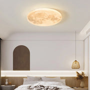 Nordic Round Moon Flush Mount Dimmable Ceiling Light