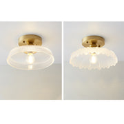 Vintage Glass Semi Flush Ceiling Lamp