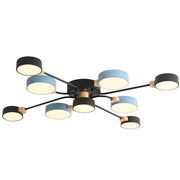 Nordic Multi-circular Wood Flush Mount LED Ceiling Light