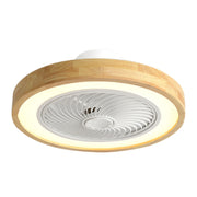 Modern Minimalism Round Wood Ceiling Fans With LED Lights