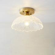 Vintage Glass Semi Flush Ceiling Lamp