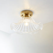 Vintage Glass Semi Flush Ceiling Lamp