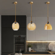 Creative Simple Glass Multi-shape Pendant Lights For Kitchen Island