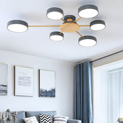 Multi Bulbs Round LED Ceiling Light for Bedroom