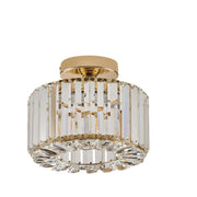 Semi Flush Mount Metal Crystal Ceiling Light