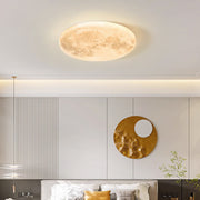 Nordic Round Moon Flush Mount Dimmable Ceiling Light