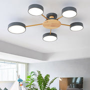 Multi Bulbs Round LED Ceiling Light for Bedroom