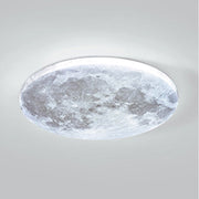 Nordic Round Moon Flush Mount Dimmable Ceiling Light