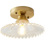 Vintage Glass Semi Flush Ceiling Lamp