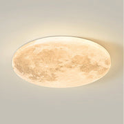 Nordic Round Moon Flush Mount Dimmable Ceiling Light