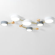 Nordic Modern Multi-Head LED Living Room White Ceiling Light