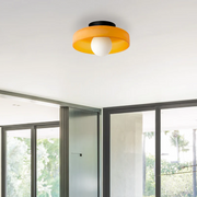 Glass Round Flush Mount Kitchen Flush Ceiling Light