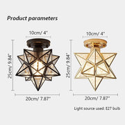 Creative Star Metal Semi Flush Ceiling Light