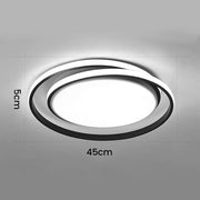 Modern Round Spiral Ring LED Ceiling Light