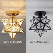 Creative Star Metal Semi Flush Ceiling Light