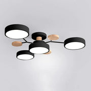 Modern Flush Round Iron LED Living Room Ceiling Light