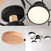 Modern Flush Round Iron LED Living Room Ceiling Light