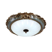 Retro Resin Round Glass Ceiling Light