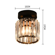 Modern Small Simplicity Clear Striped Glass Shade Ceiling Light