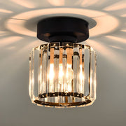 Modern Small Simplicity Clear Striped Glass Shade Ceiling Light