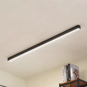 Black Minimalist Long Aluminum Living Room LED Ceiling Light