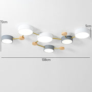 Nordic Modern Multi-Head LED Living Room White Ceiling Light