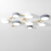 Nordic Modern Multi-Head LED Living Room White Ceiling Light