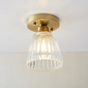 Vintage Glass Semi Flush Ceiling Lamp