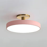 Mid Century Round LED Semi Flush Ceiling Light