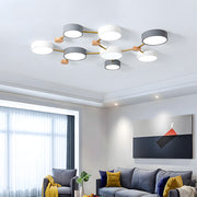 Scandinavian Minimalist Wood Flush Mount LED Ceiling Light