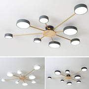 Multi Bulbs Round LED Ceiling Light for Bedroom