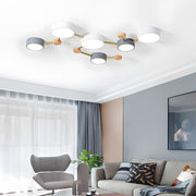 Scandinavian Minimalist Wood Flush Mount LED Ceiling Light