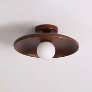 Nordic Wood Minimalist Round Hallway Ceiling Light