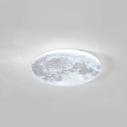 Nordic Round Moon Flush Mount Dimmable Ceiling Light