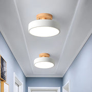 Round Small Semi-Flush LED Ceiling Lights For Hallway