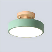 Round Small Semi-Flush LED Ceiling Lights For Hallway