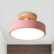 Round Small Semi-Flush LED Ceiling Lights For Hallway