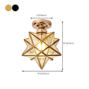 Creative Star Metal Semi Flush Ceiling Light