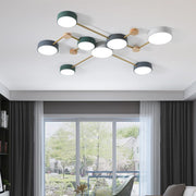 Nordic Modern Multi-Head LED Living Room White Ceiling Light