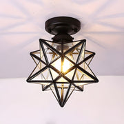 Creative Star Metal Semi Flush Ceiling Light