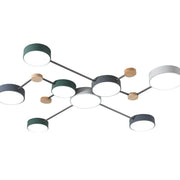 Nordic Modern Multi-Head LED Living Room White Ceiling Light