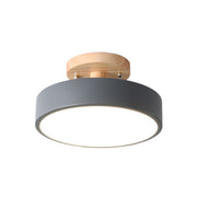 Round Small Semi-Flush LED Ceiling Lights For Hallway